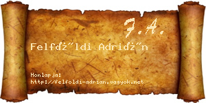 Felföldi Adrián névjegykártya