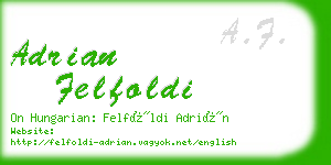 adrian felfoldi business card