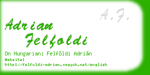 adrian felfoldi business card